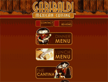 Tablet Screenshot of garibaldimexicancuisine.com